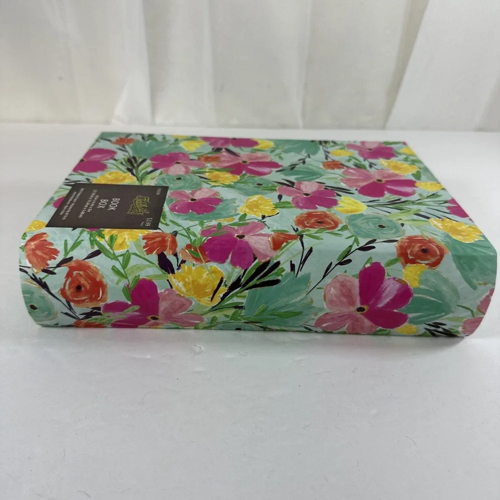 Floral Decorative Book Storage Box 8.5
